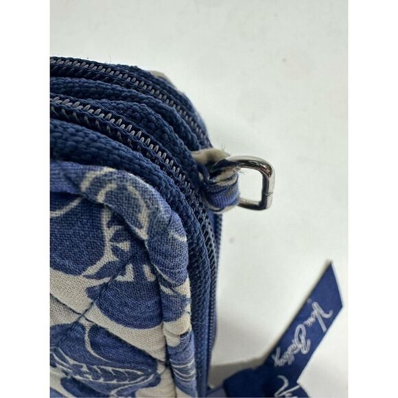 Vera Bradley COBALT TILE All In One CROSSBODY Wallet WRISTLET Cell Phone BAG - Picture 6 of 13